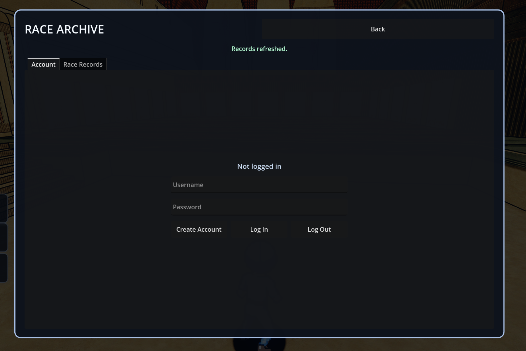 Race archive and leaderboard