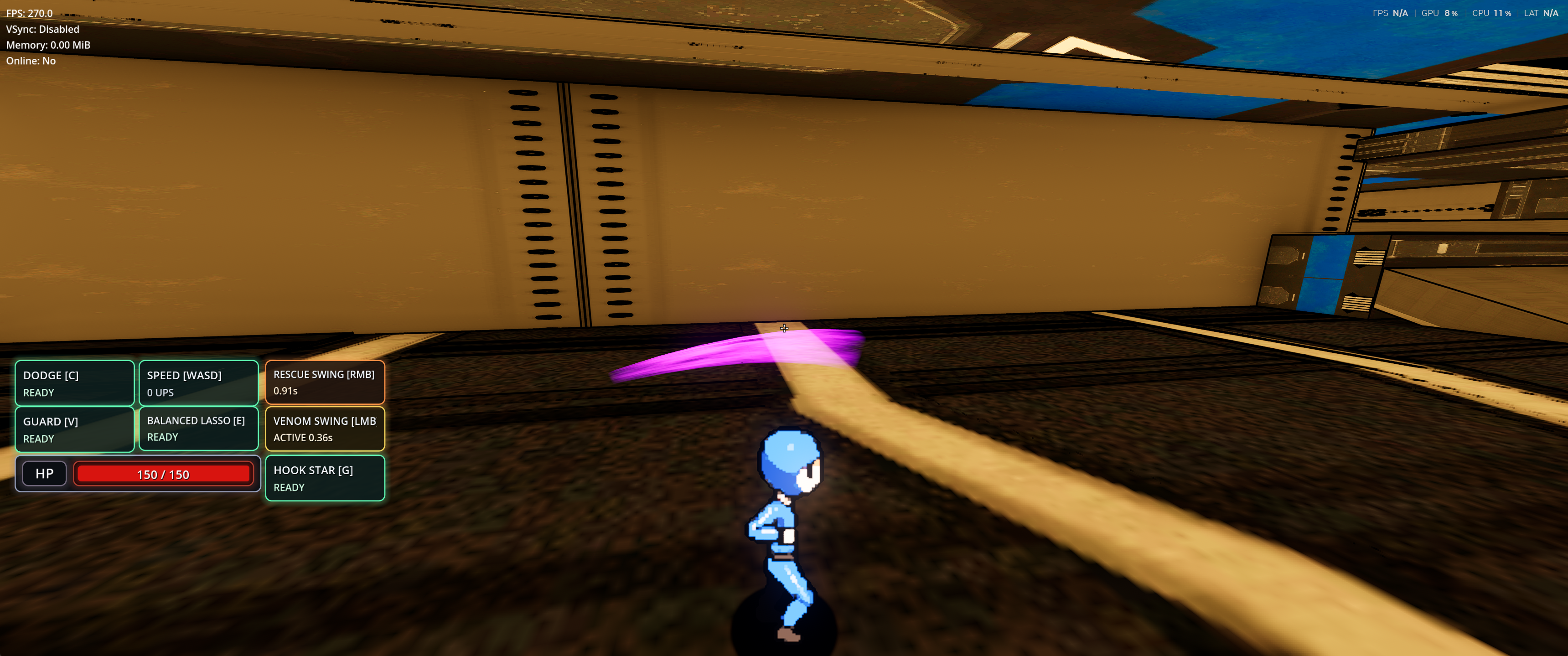 Ninja Core Arena swing combat screenshot